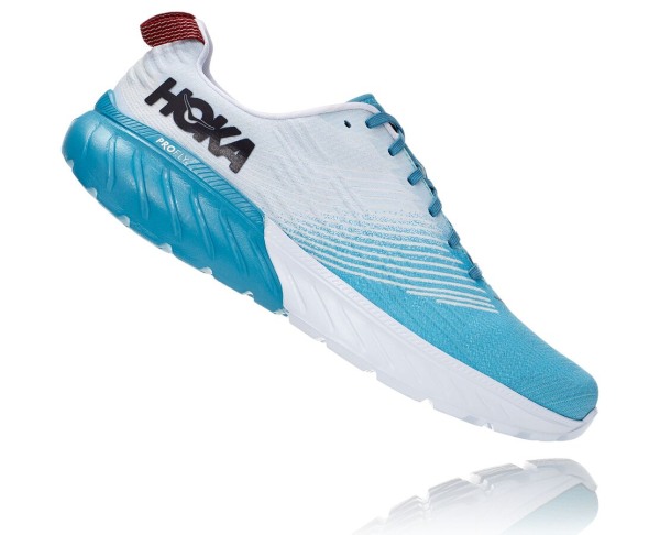 Hoka One One Mach 3 Mens UK - Blue / White Road Running Shoes - ECDTQ2018